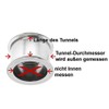 2-in-1 Set Ear Piercing Acryl, Flesh Tunnels and Stretcher, Black,