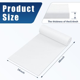 Frienda 2 Pcs Dishwasher Insulation Blanket Cotton Insulation Blanket Sound Insulation Insulation Roll Wall Insulation for Wall, Pipe, Dishwasher, Grey (White,16 x 48 x 0.4 Inches)