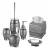 Creative Scents Dublin Silver Bathroom Accessories Set Complete - Brushed