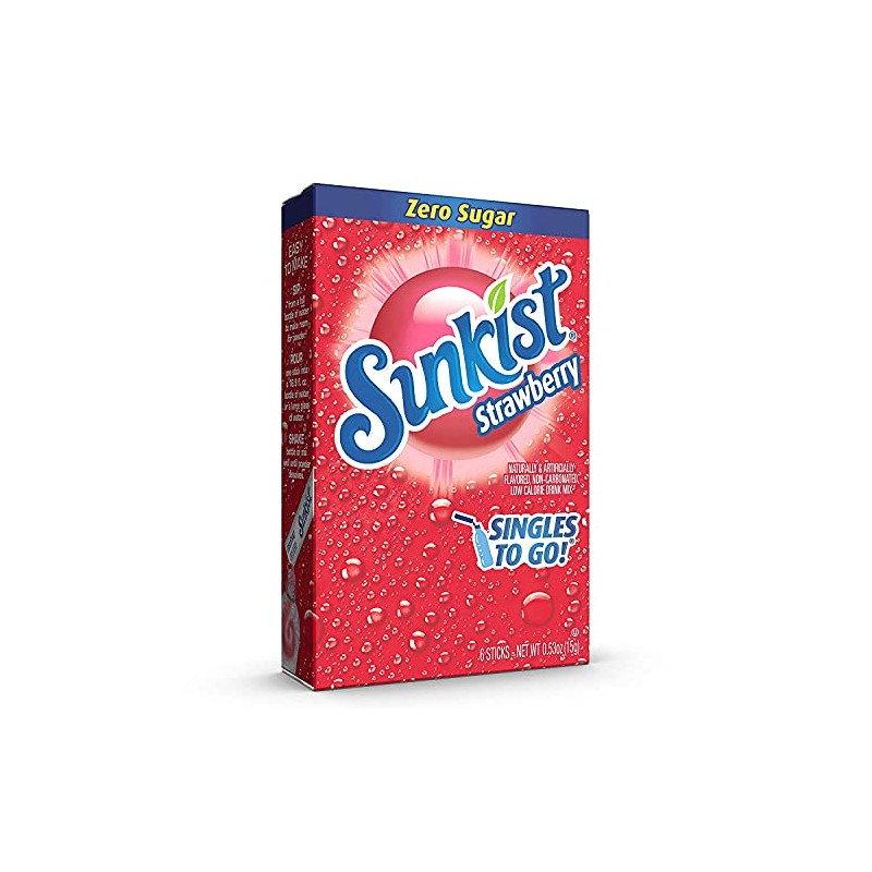 SINGLES TO GO! Sunkist Singles To Go Drink Mix Strawberry,