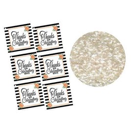 24pk Deluxe Baby Assortment Edible Sugar Decoration Toppers for Cakes Cupcakes Cake Pops w. Edible Sparkle Flakes & Decorating Stickers