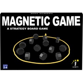 Magnet Game with String for Family Game Night & Travel & Camping - Magnetic Chess Games with Full-Size Stones - Fun Portable Two Player Strategy for Adults Teens and Kids
