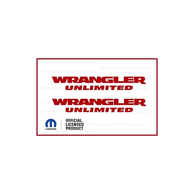 Decal Mods Fender Wrangler Unlimited Small Side Logo Graphic fits