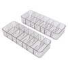 2pcs Cable Management Box with 20 Wire Ties Stackable Clear