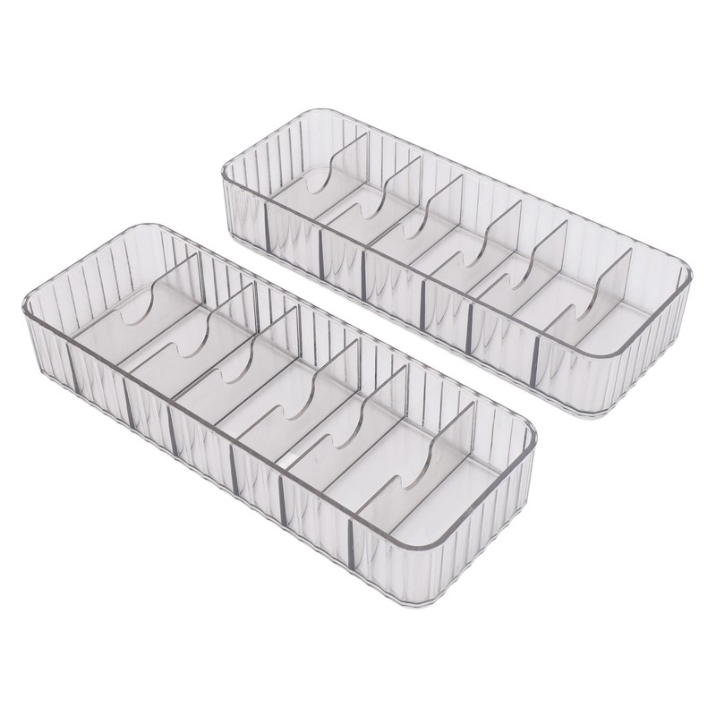 2pcs Cable Management Box with 20 Wire Ties Stackable Clear