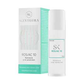 Skintegra ROS/AC 10 - Balancing Serum with 10% Azelaic Acid, Cica & Ectoin, Against Redness & Blemishes, Strengthens the Skin Barrier, for Combination Skin & Blemished Skin, 30 ml