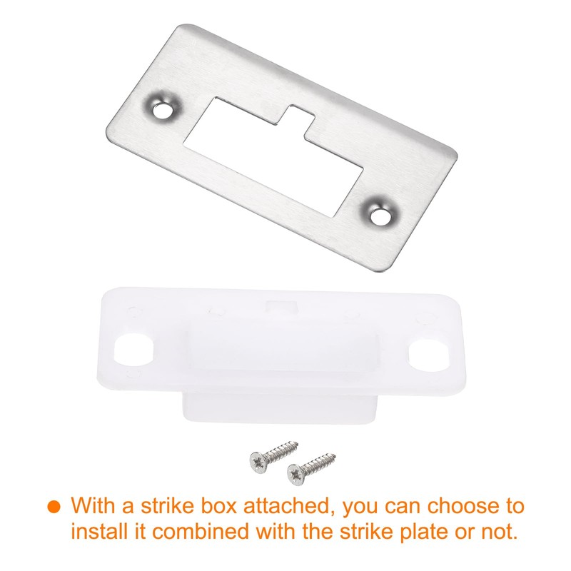sourcing map Door Strike Plate, 76 mm x 40 mm,