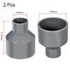 TOP-VIGOR 2Pcs PVC DWV Reducing Coupling, 25mm x 50mm Socket