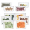 Reusable Ziplock Bag Set Food Storage Clear Extra Strong (10)
