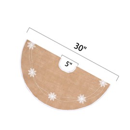 N&T NIETING Christmas Tree Skirt, 30 Inches Burlap Christmas Tree Skirt for Christmas Holiday Party Decorations Christmas Indoor Outdoor Home Office Decorations