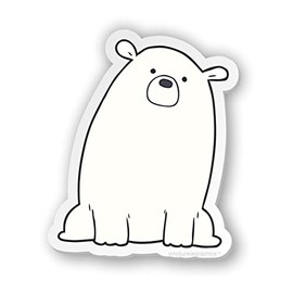 Cute Polar Bear Sticker (5 Inches Tall)