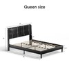 BONSOIR Queen Size Bed Frame Upholstered Low Profile Modern Platform