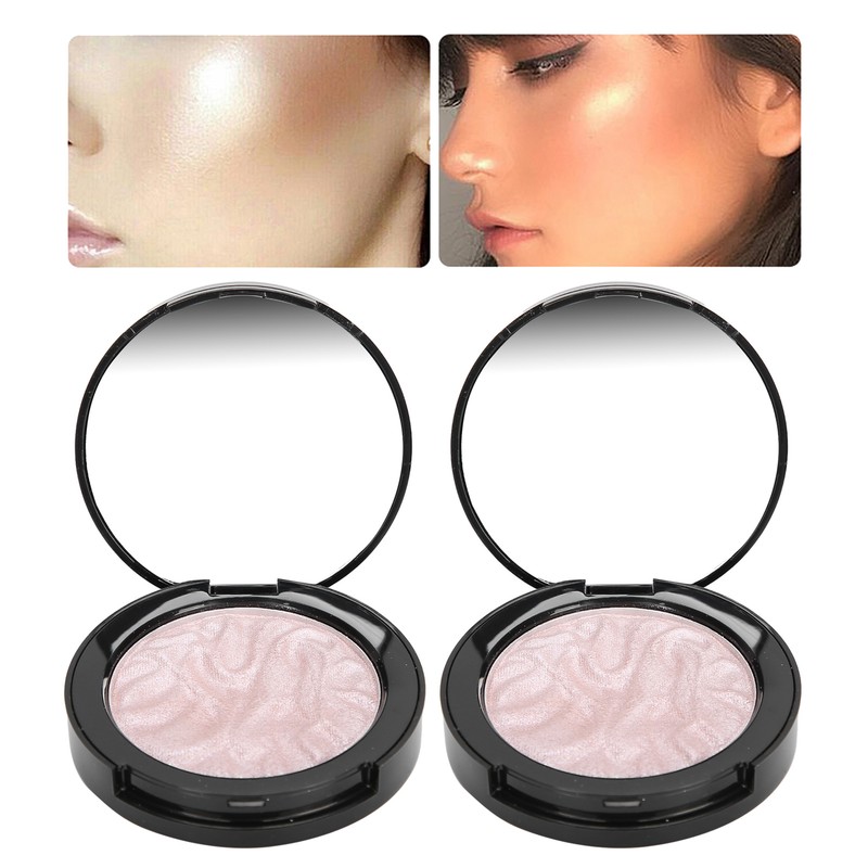 2PCS Highlighting Powder Face Natural Brightening Highlight Makeup Cosmetic Blush