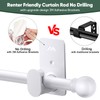 ZNONOX ZNONOX Curtain Rods No Drilling for Windows 30 to