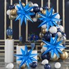 60 Pcs Star Foil Balloons Explosion 12 Point Cone Balloons