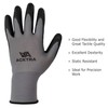 ACKTRA Ultra-Thin PU Safety WORK GLOVES 12 Pairs, WG002 Grey/Black,