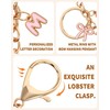 Popizard Bow Purse Charms Keychain - M Pink Bow Alphabet