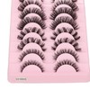 10 Pares de Pestañas Postizas, DD Curl Look Wispy Cat