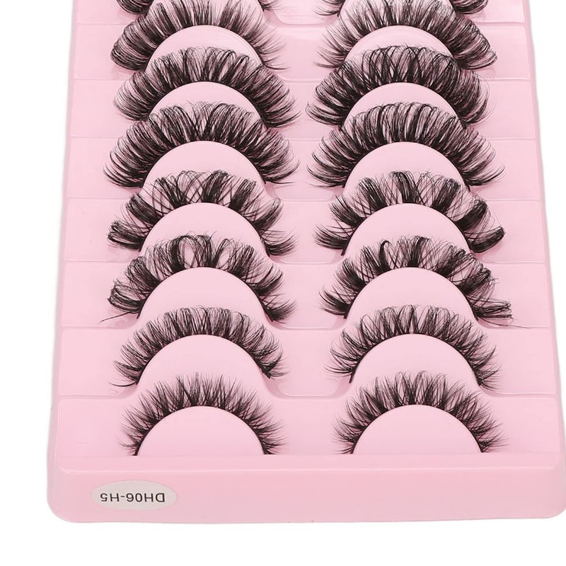 10 Pares de Pestañas Postizas, DD Curl Look Wispy Cat