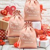 24 Packs Thank You Satin Gift Bags 5x7" Pink Drawstring