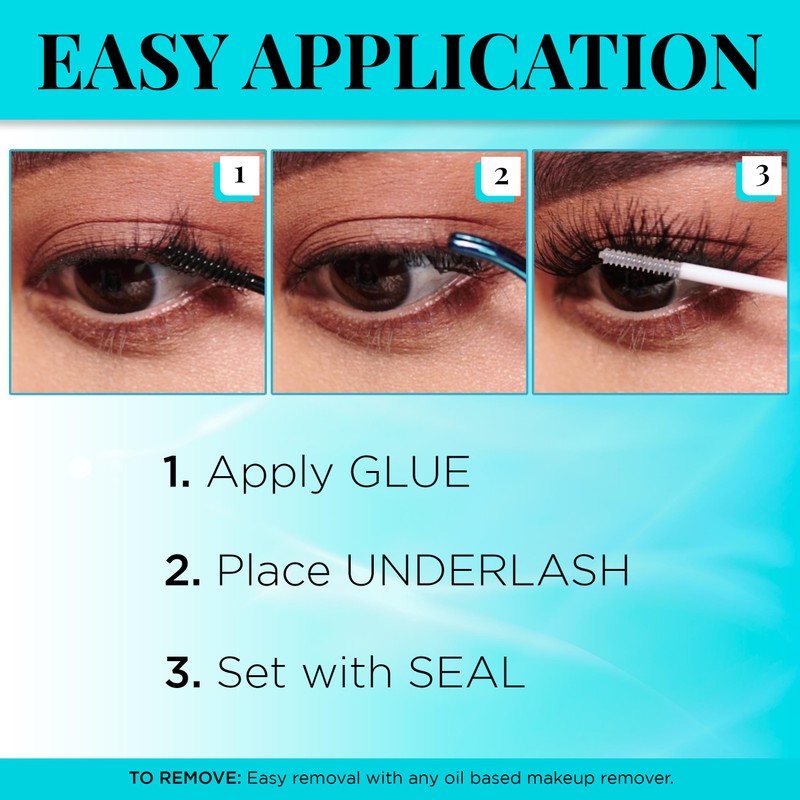 Ardell Seamless Underlash Extensions Mini Eyelash Kit, Faux Mink Lash