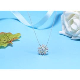 SUE'S SECRET Daisy Flower Pendant Necklace - Yellow and White Cubic Zirconia - Elegant Box for Mom Gifts Anniversary for Her Mothers Day Valentines Day Birthday