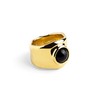 SINGULARU - My Onyx Ring - Solid Brass Ring with