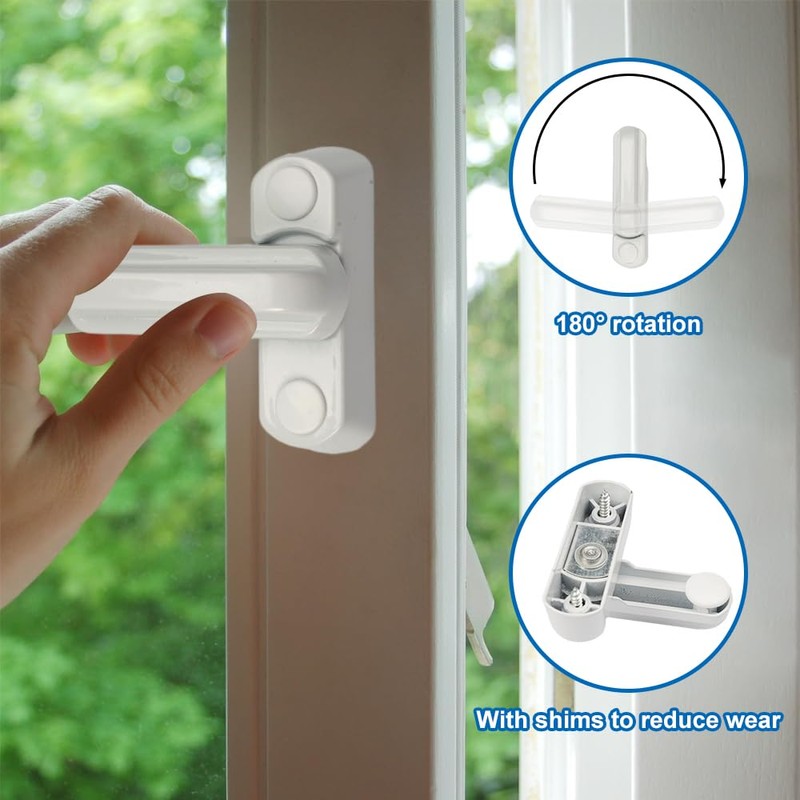 Pack of 4 Window Lock, Window Lock, Burglary Protection, Security
