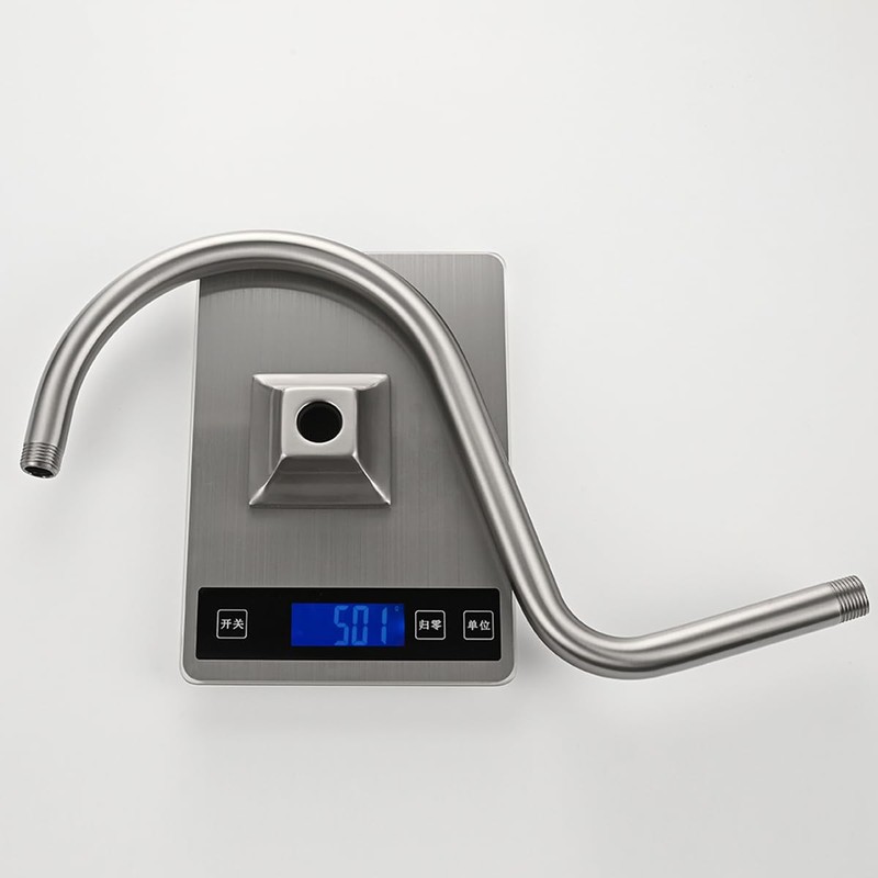 SEABEFORE Shower Arm 13 Inch Shower Extension Arm Brushed Nickel