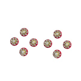 Velvet Round Stone Bindis – Self-Adhesive Traditional Forehead bindi for Women – Elegant Ethnic Bindi Set for Festivals, Weddings & Daily Wear
