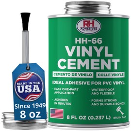 HH-66 Vinyl Cement, 8 oz. can - Vinyl Adhesive, Cement Glue, Repair Glue, Inflatables, Pool Liner, Tarps, Tents, Awnings, Mats, Covers, Waterproof, High Strength, Long Lasting, RH Adhesives