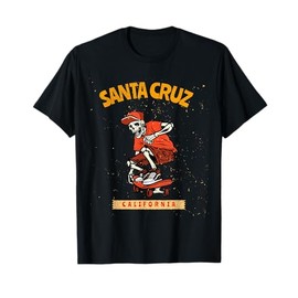 Vintage Santa Cruz California Skeleton Skateboarder T-Shirt