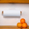 Relaxdays Kitchen Roll Holder Wall, Bamboo Roll Holder for Kitchen,