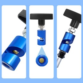 ZKTOOL1063 Lift Support Clamp with Brass Core Protection, 2-in-1 Hood Strut Clamp and Spark Plug Caliper, 12mm Spark Plug Gap Tool