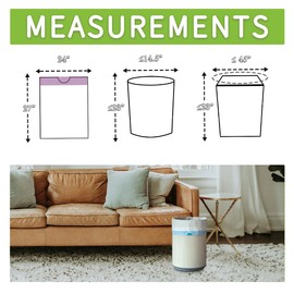 MAGO FAMILY MAGIC - Tall Kitchen Drawstring Trash Bags - 13 Gallon Trash Bags - Lemon Scent - Odor Control & Leak Proof Tall Kitchen Garbage Bags - Tear-Free Design - Pack of 2 (120 Count)