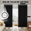 2 Panele Cortinas Blackout Para Ventana 264x137cm Habitacion