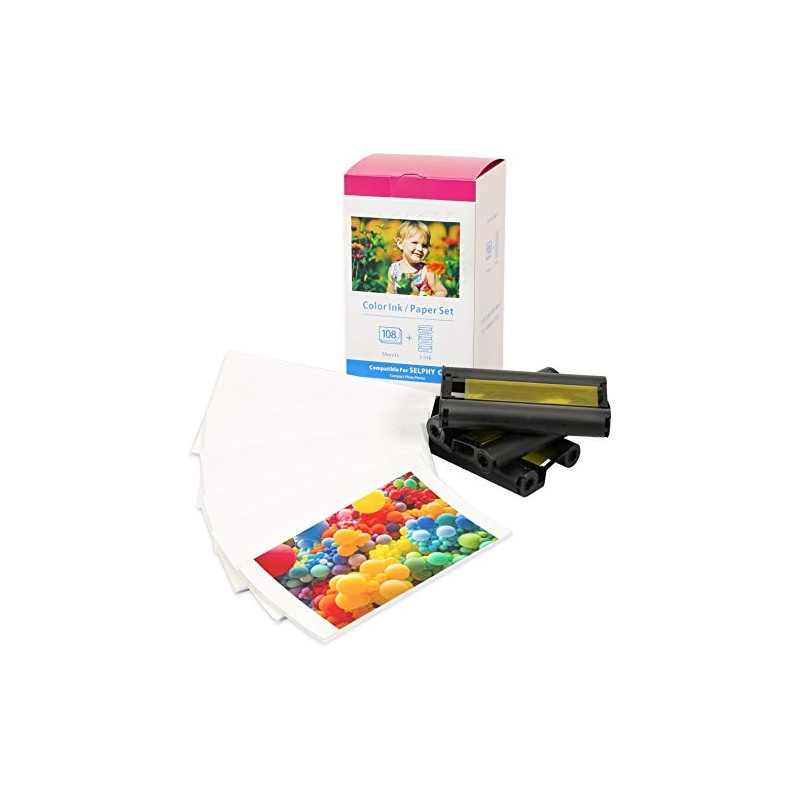 Printing Saver KP-108IN 3 Printer Cartridges & Paper - 108