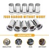 HQALTY 40PCS 33mm Lug Nut Covers Bullet Flanged ABS Chrome
