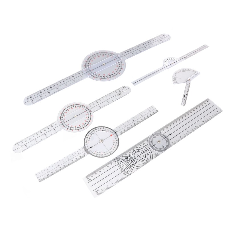 6PCS Medical Goniometer Set 6 8 10inch Multifunction Joint Goniometer