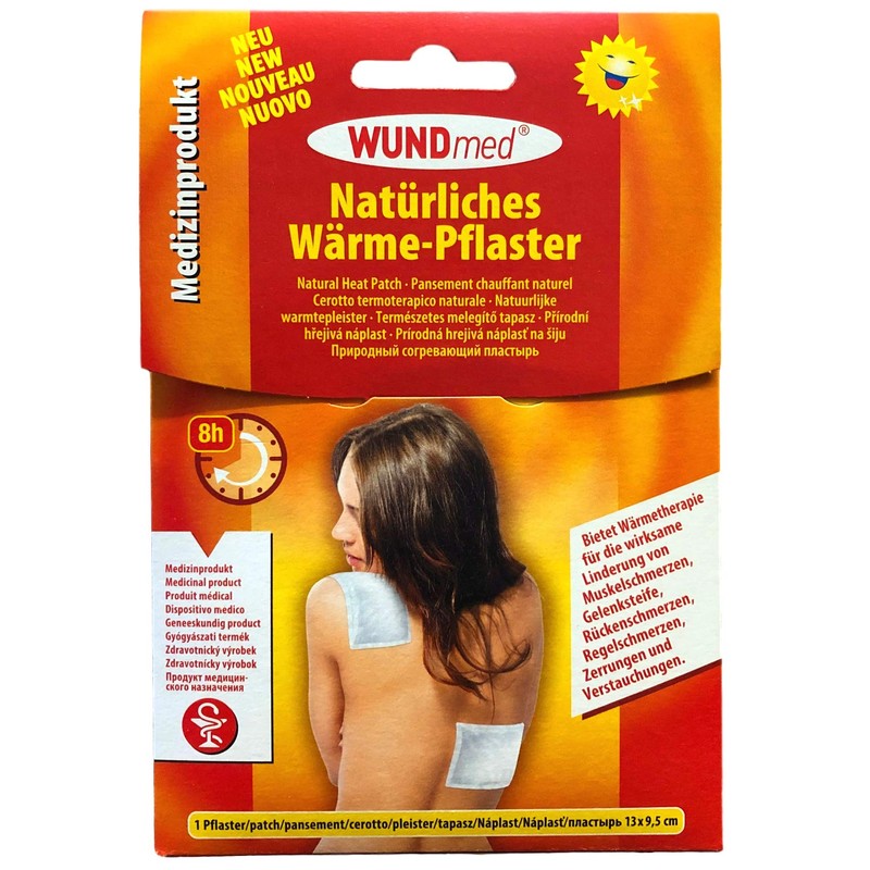 3 x Wundmed Natural Heat Plasters Lasts up to 8