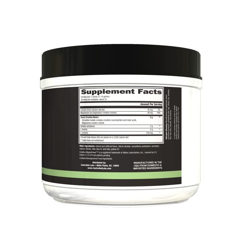 CONTROLLED LABS Green Magnitude, Synergistic Creatine Formula, Promotes Strength, Stamina,
