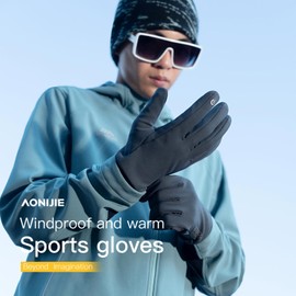 wellwise Winter Gloves Heat Tech Warm Cycling Gloves Leisure Soft Warm Touch Screen Winter Thermal Gloves Men Women,Windproof, Non-Slip, Sports Warm Gloves for Running,Hiking,Cycling (Grey, XL)