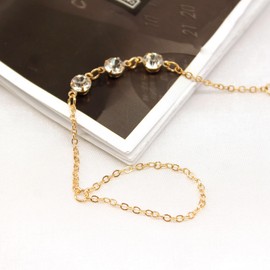 ANYILVTULI Simple Slave Bracelet Hand Chain for Women Pretty Dainty 2023303 (gold)