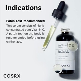 COSRX COSRX Pure Vitamin C 13% Serum with Vitamin E & Hyaluronic Acid, Brightening & Hydrating Facial Serum for Fine Lines, Uneven Skin Tone & Dull Skin, 0.67 fl oz/20 ml, Animal Testing-Free, Korean Skincare