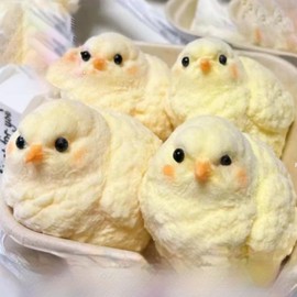 4 Pieces Taba Squishy Toys, Cuddly Toys, Fufu Plush Toys, Chick Squishy Toy, Fidget Squeeze Toy, Adorable for Adults, Stress Relief Novelty for Anxiety Sensery Toy for Autism