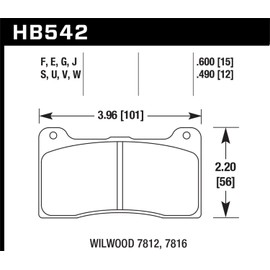 Hawk HB542U.490 Motorsports Brake Pad, 1 Pack