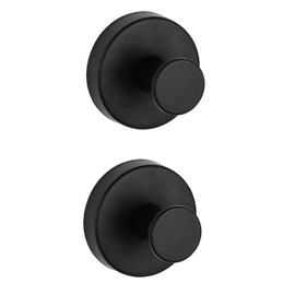 Bomeirc 2-Pack Stainless Steel Suction Hooks: No-Drill, rustproof, Holds 15 lbs. for Towels, Robes & loofahs on Glass/Tile in Bathroom/Kitchen. Brushed Nickel. (2, Black)