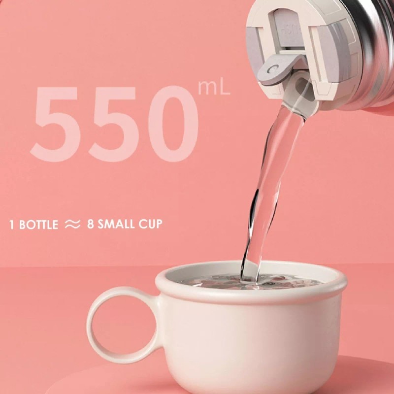 Termo Infantil Con Funda Portátil Vaso Térmico Niños 550ml