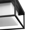 GLOBE Electric 60000164 1-Light Outdoor Flush Mount, Matte Black, Frosted