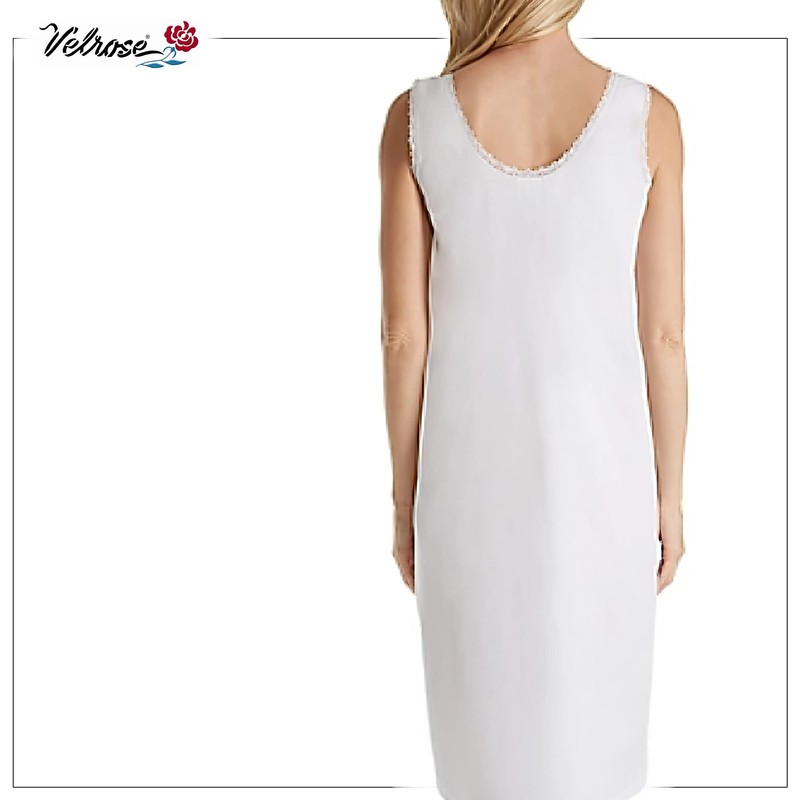 Velrose Cotton Full Slips White Style 801 (50)
